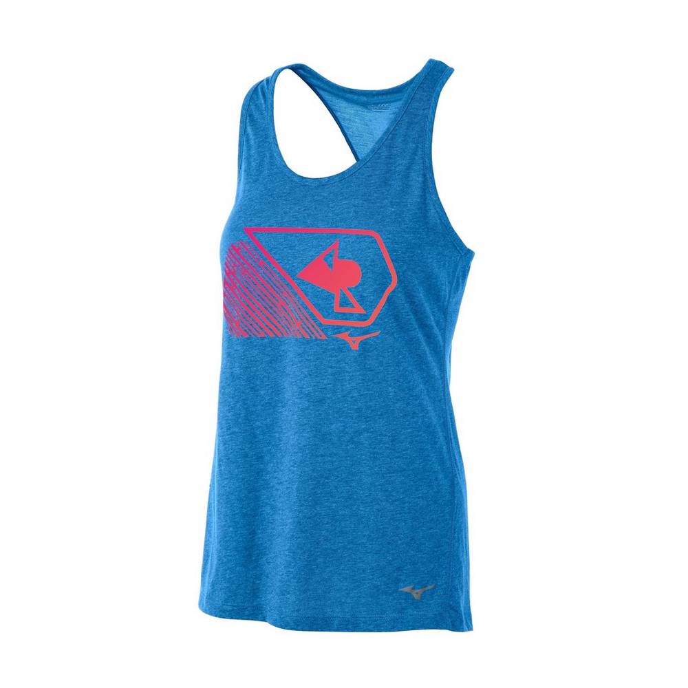 Camiseta de tirantes Mizuno April Ross Swell Inspire Para Mujer Azules 8450132-SJ